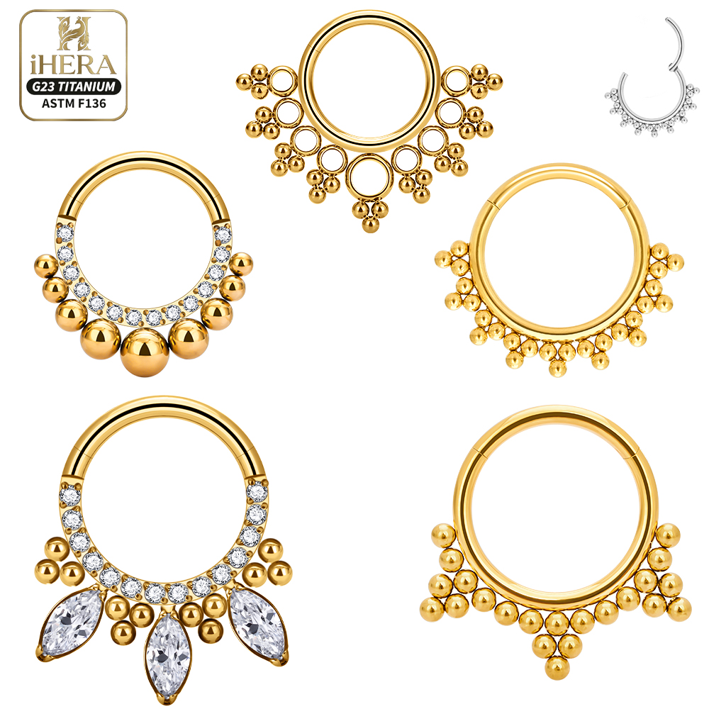 Septum Clicker Ring - Anneau segmenté articulé en titane ASTM