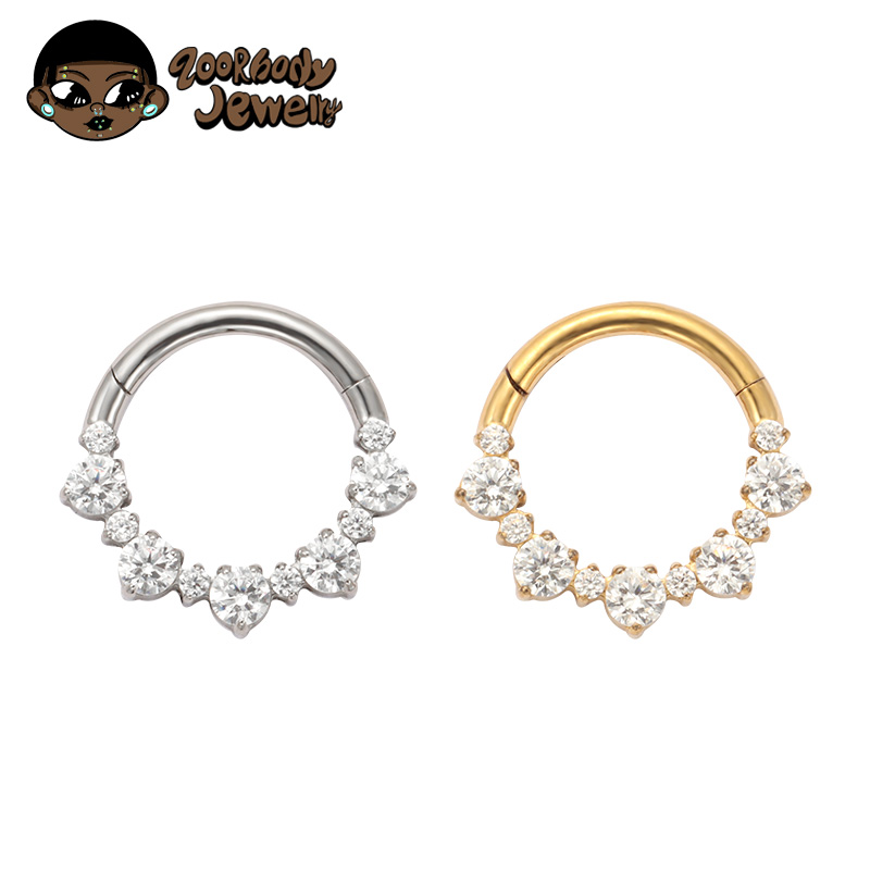 Septum Clicker Ring - ASTM F136 TItanium Daith Clicker nez