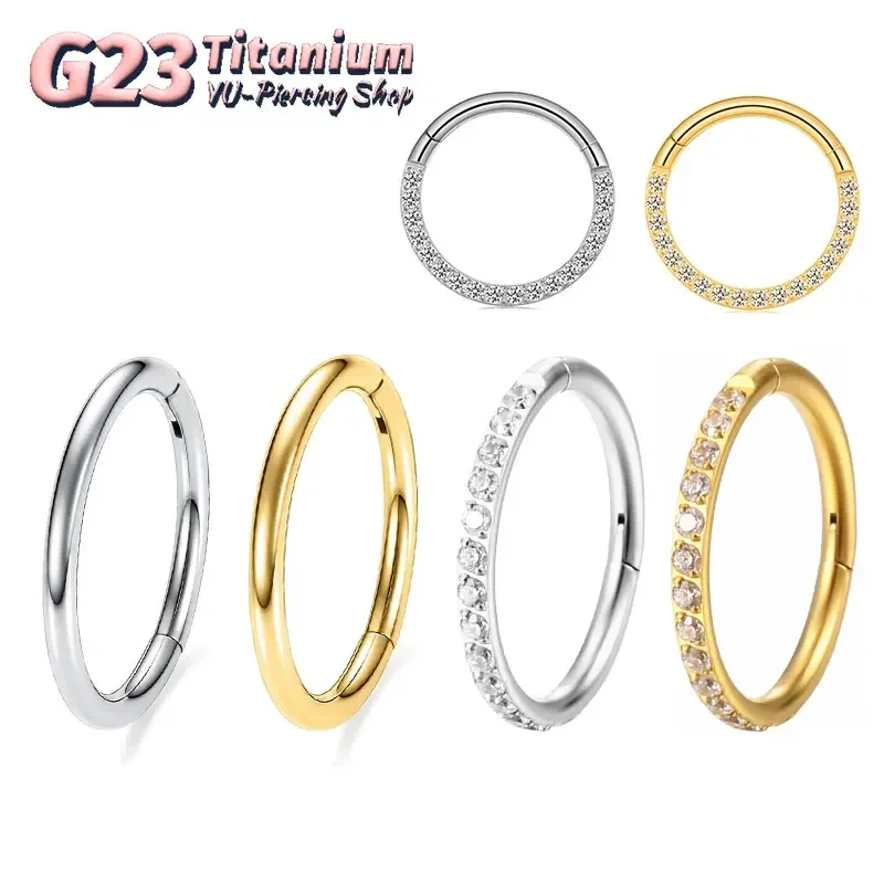 Septum Clicker Ring - Anneau de nez en titane G23,