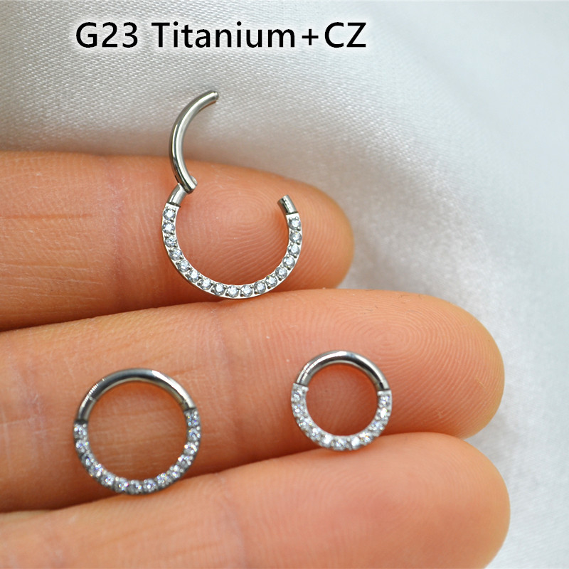 Clicker Ring Seamless - 10 pièces/lot G23 titane nez sans