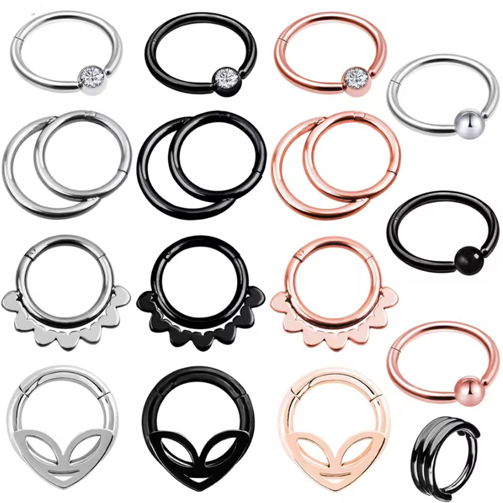 Septum Clicker Ring - 1 pièce Anneau de nez style