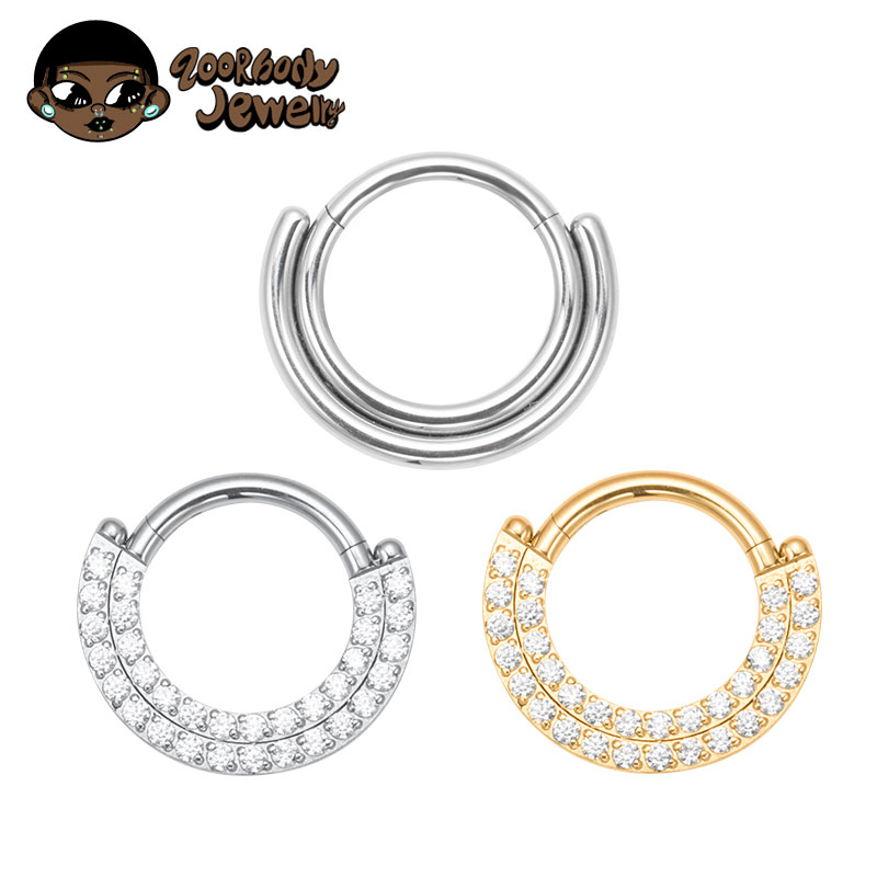 Septum Clicker Ring - ASTM F136 titane Clicker Septum nez