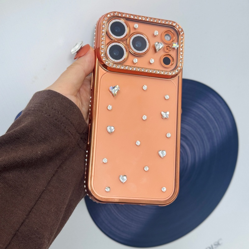 Body Jewels - Coque de téléphone Orange plaquée cristal,