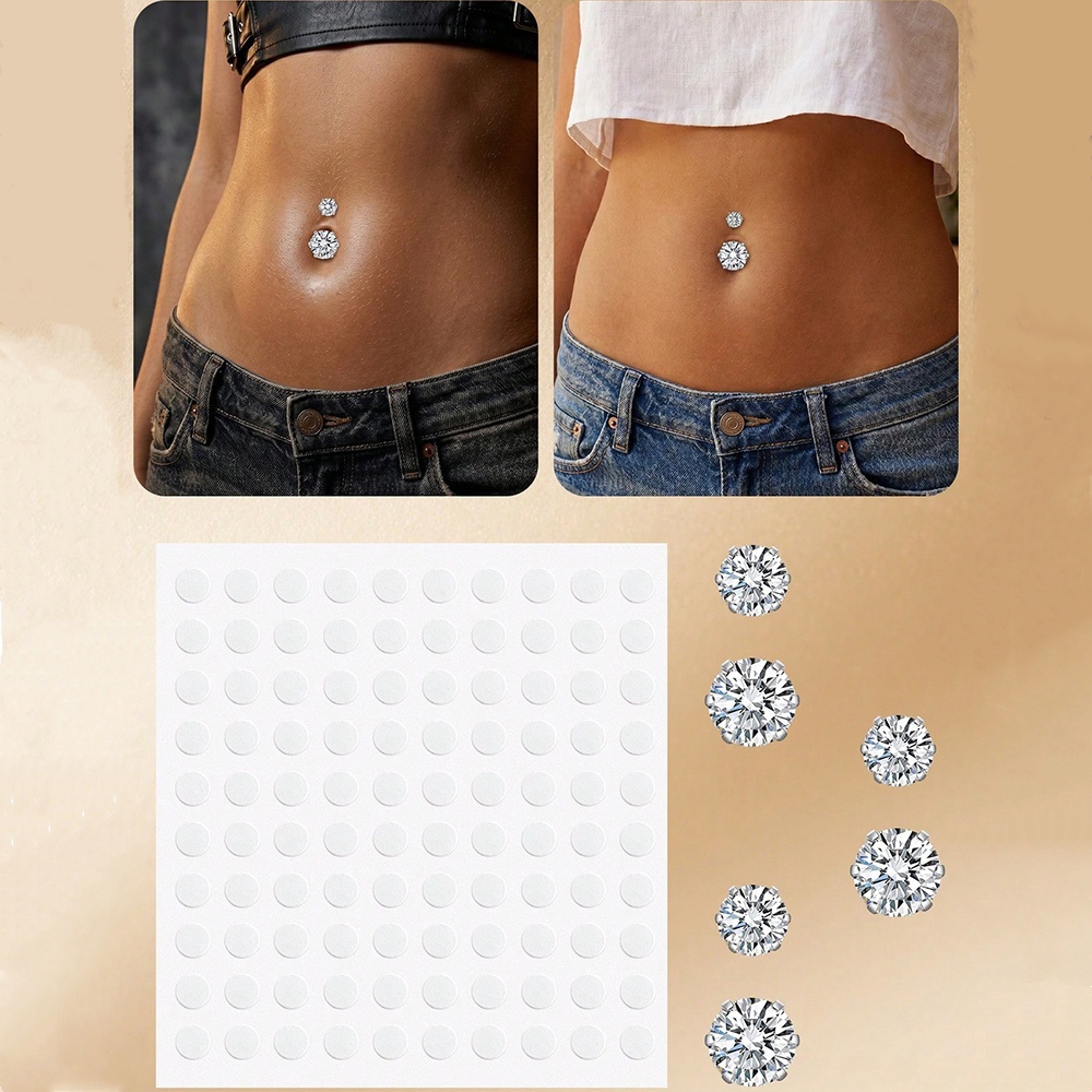 Body Jewelry And Piercing - Faux piercing de nombril en zircon