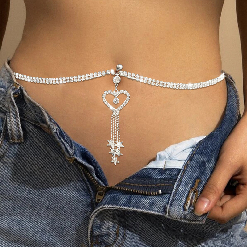 Body Jewelry And Piercing - GLAMing Boho coeur balancent strass Piercing