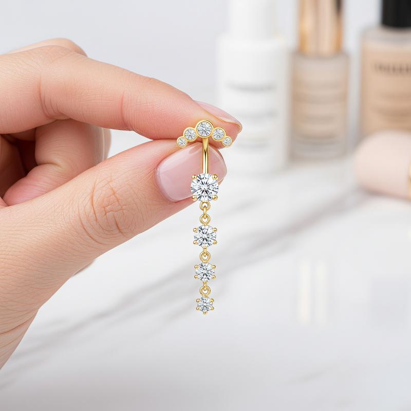 Body Jewelry For Sensitive Skin - Lot de 5 Piercings de Nombril