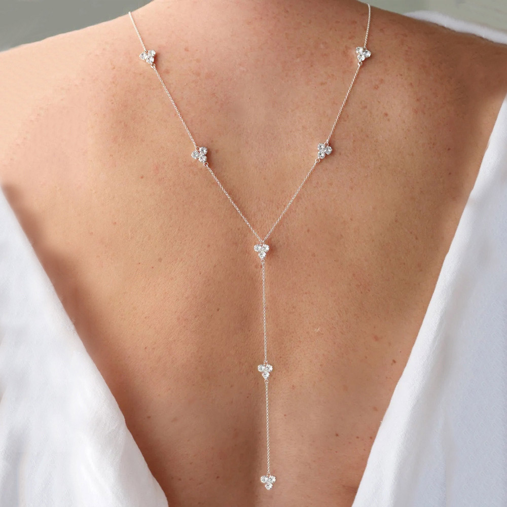 Body Jewelry For Backless Dress - Stonefans élégant cristal dos goutte corps