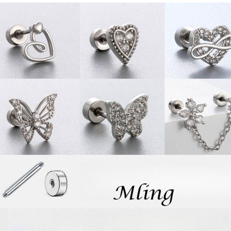 Flat Back Labret Stud - Clous d'oreilles en titane G23 avec
