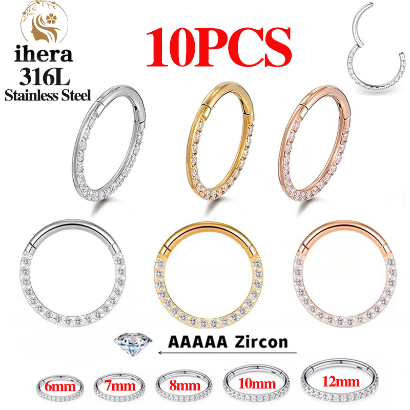 Septum Clicker Ring - 1/10 PIÈCES Anneaux de nez en