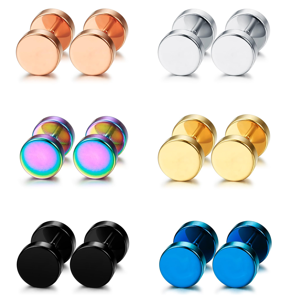Body Jewelry Ear Plugs - Boucles d'Oreilles en Acier Inoxydable pour