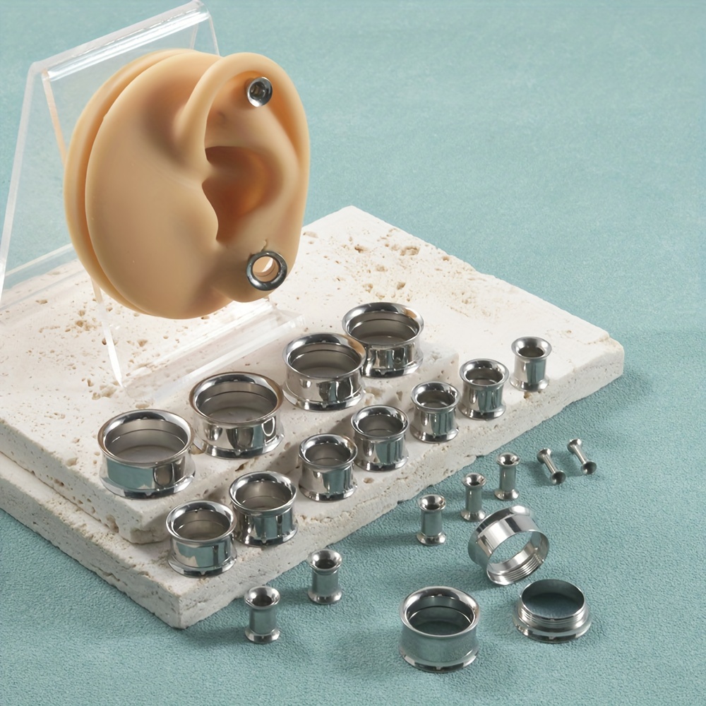 Body Jewelry Ear Plugs - Ensemble de bouchons d'oreille filetés internes