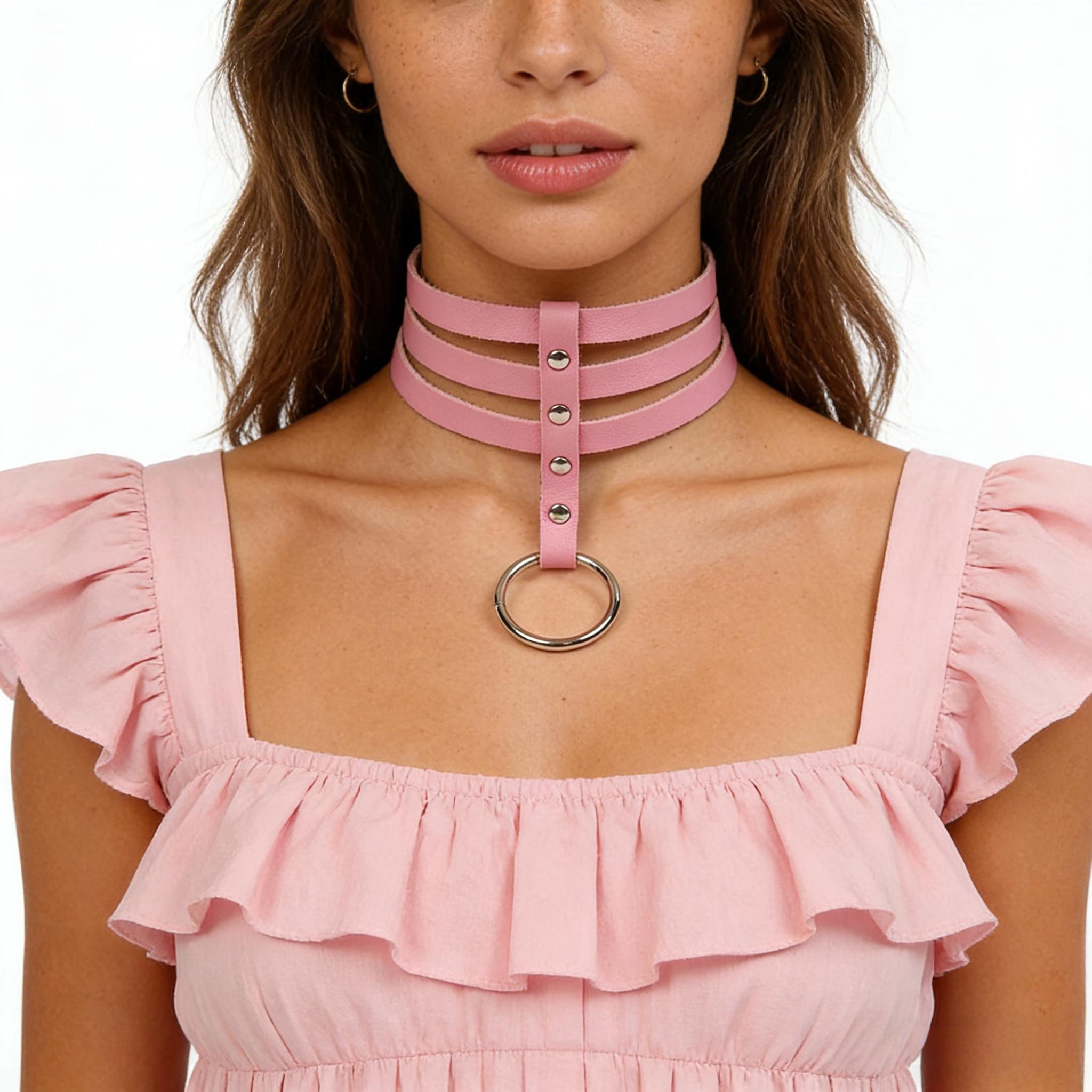 Body Jewelry Goth - Collier ras du cou rond en