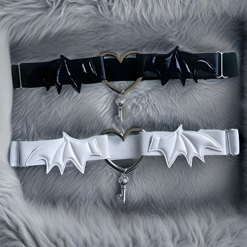 Body Jewelry Goth - Gothique Harajuku noir coeur aile jambe