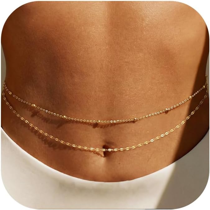 Body Jewelry Gold Plated - Chaîne de taille plaquée or 14K