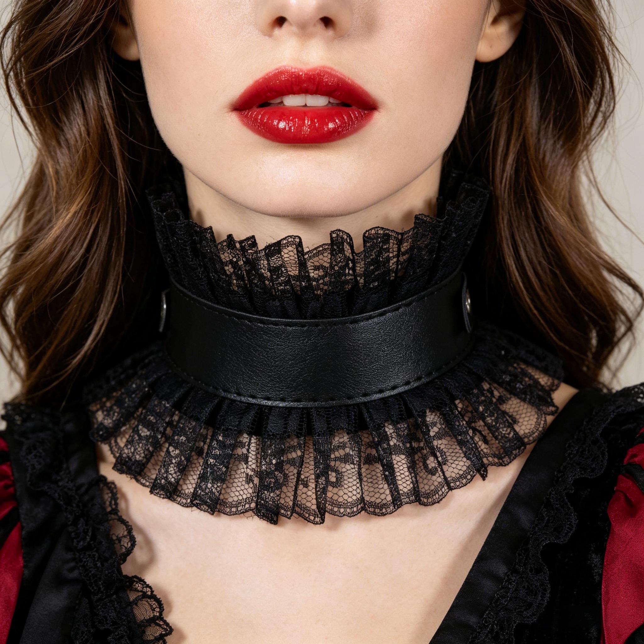Body Jewelry Goth - Collier ras-de-cou vintage pour femme, style