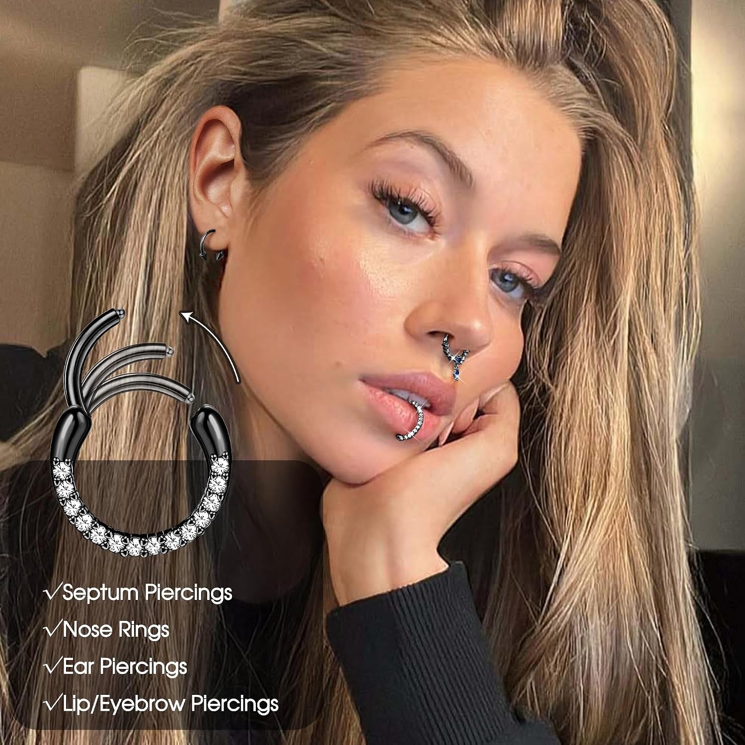 FASACCO Anneaux de septum, bij - Body Jewelry For Sensitive Skin avis et prix