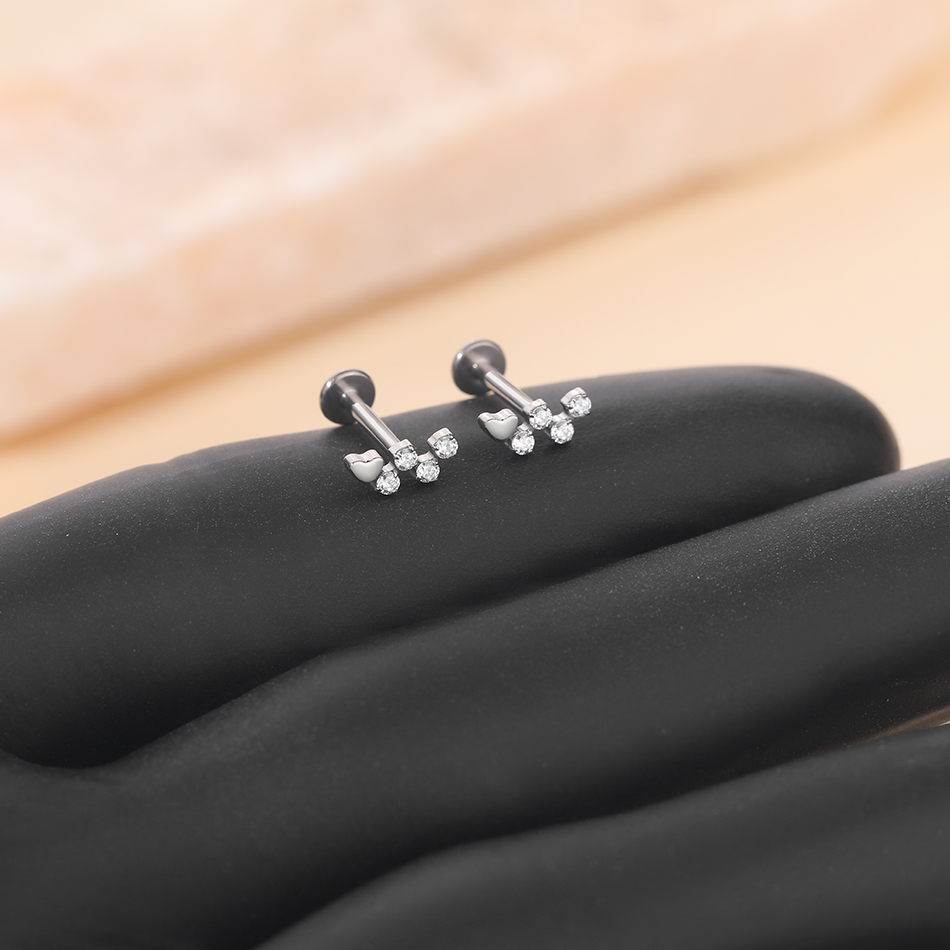 Boucles d'Oreilles en Titane p - Flat Back Labret Stud avis et prix