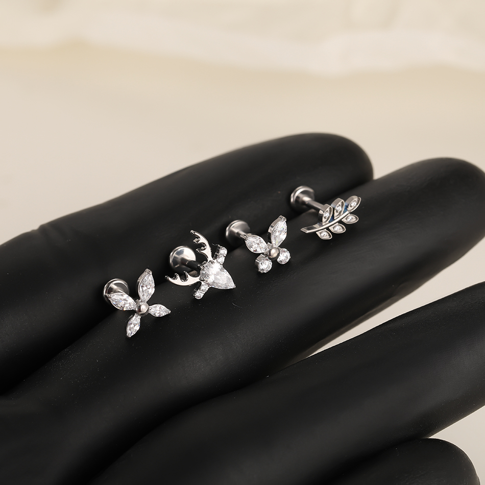 1/5 pièces Boucles d'oreilles  - Flat Back Labret Stud avis et prix