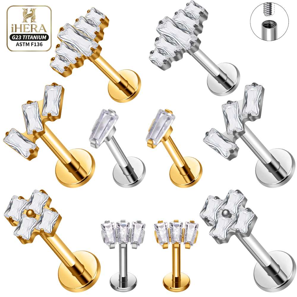 Piercing en Titane ASTM F136,  - Flat Back Labret Stud avis et prix