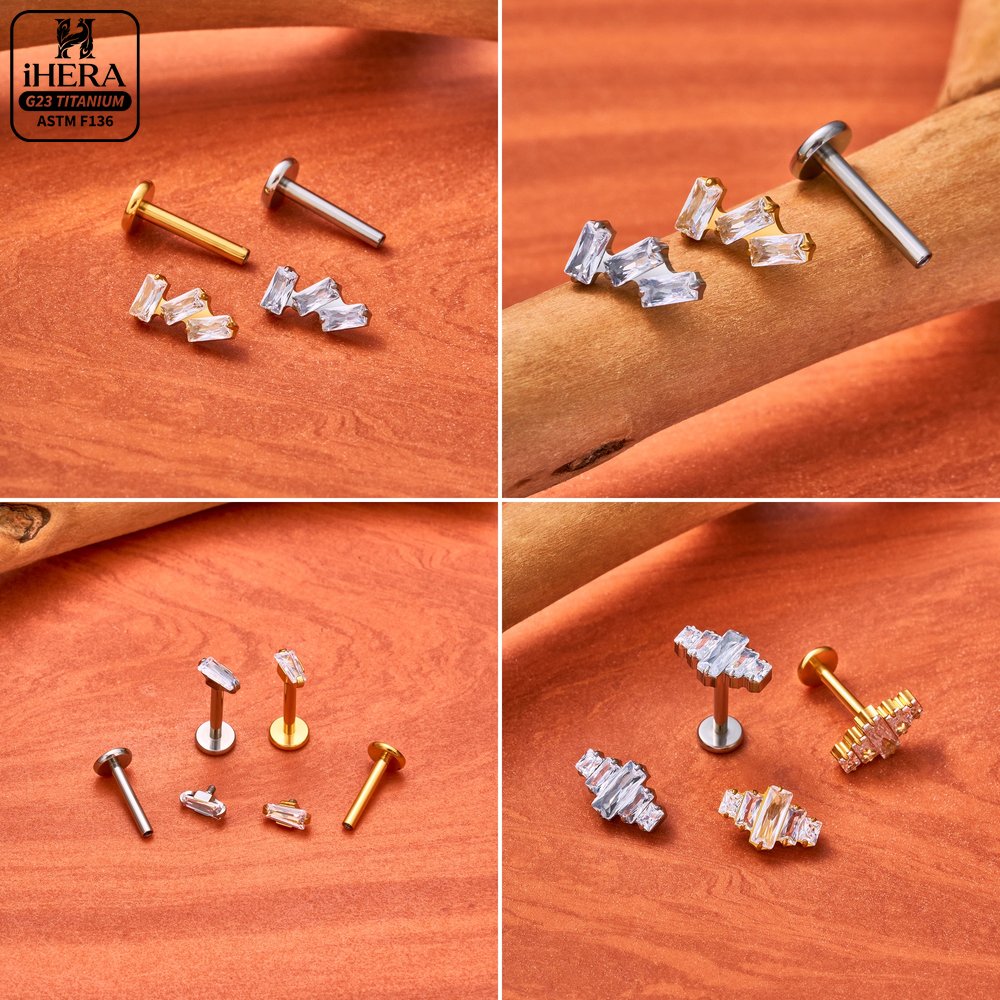 Piercing en Titane ASTM F136,  - Flat Back Labret Stud avis et prix