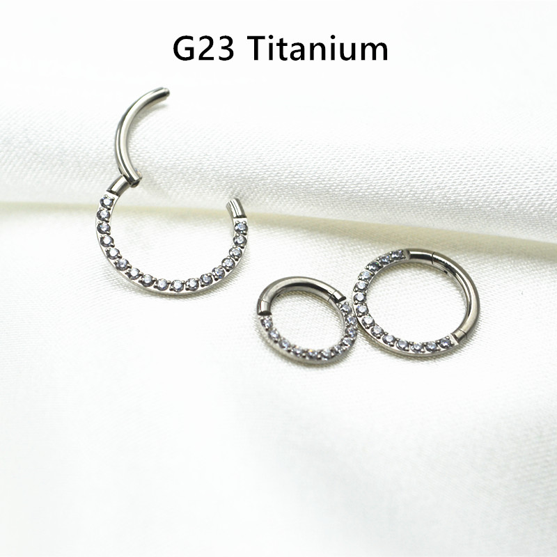 10 pièces/lot G23 titane nez s - Clicker Ring Seamless avis et prix