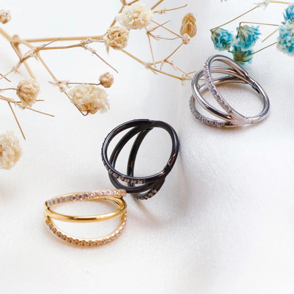 Anneau de septum nasal en tita - Septum Clicker Ring avis et prix
