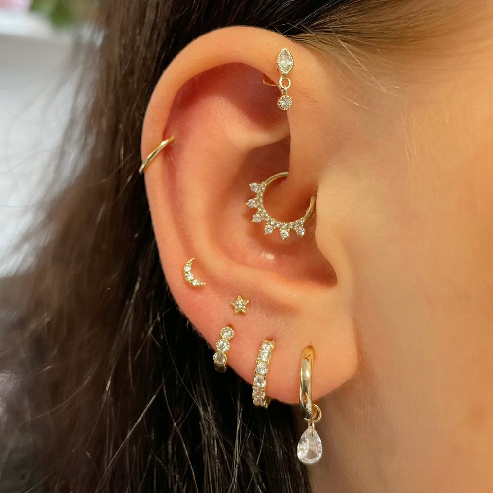 Boucles d'oreilles en forme d' - Flat Back Labret Stud avis et prix