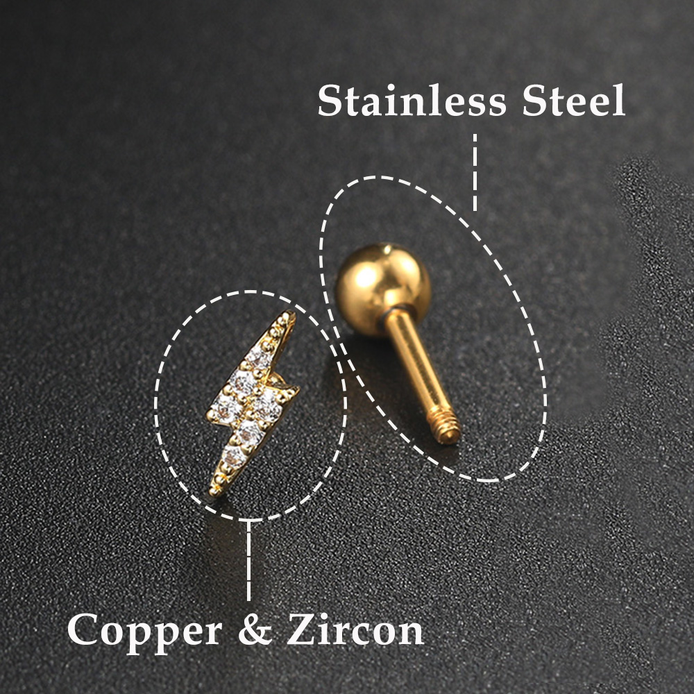 Boucles d'oreilles en forme d' - Flat Back Labret Stud avis et prix
