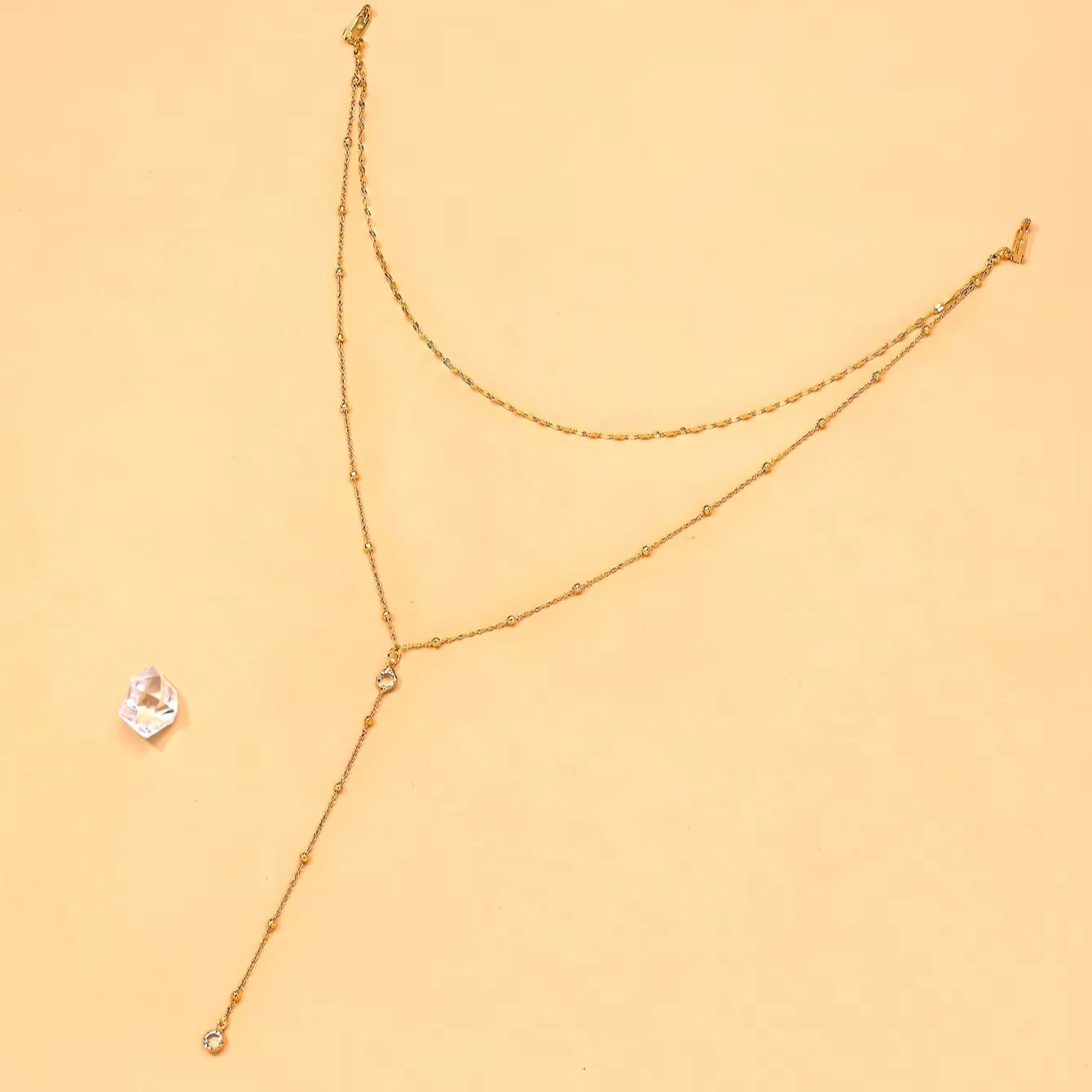 Collier délicat plaqué or avec - Body Jewelry For Backless Dress avis et prix