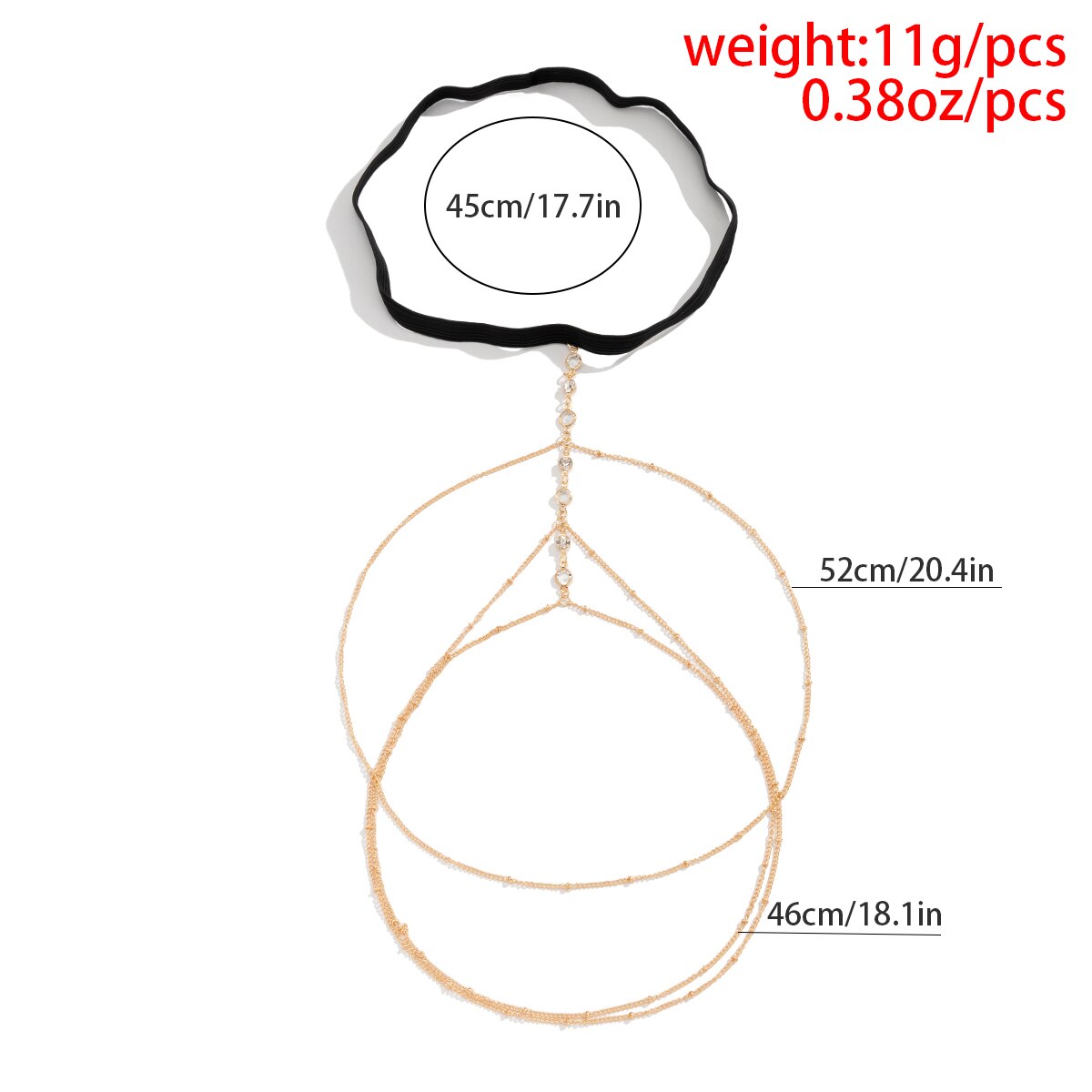Boho bande élastique cristal j - Body Jewelry Goth avis et prix