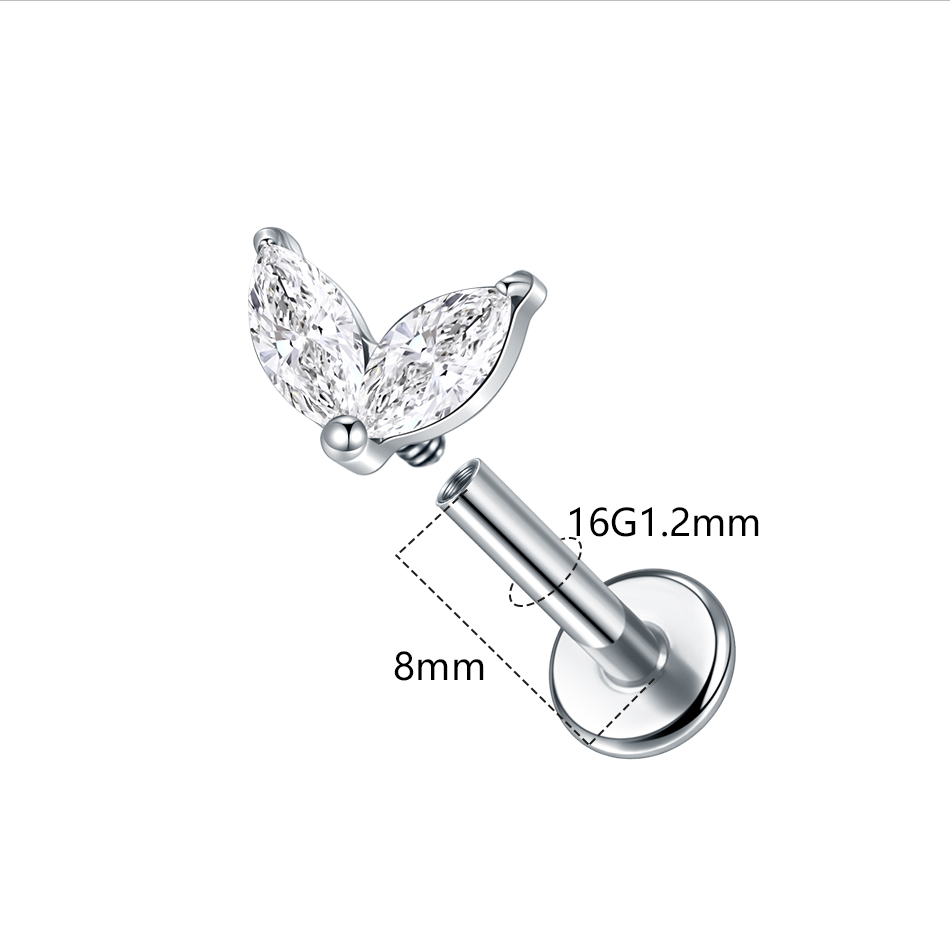Boucles d'oreilles en titane b - Flat Back Labret Stud avis et prix