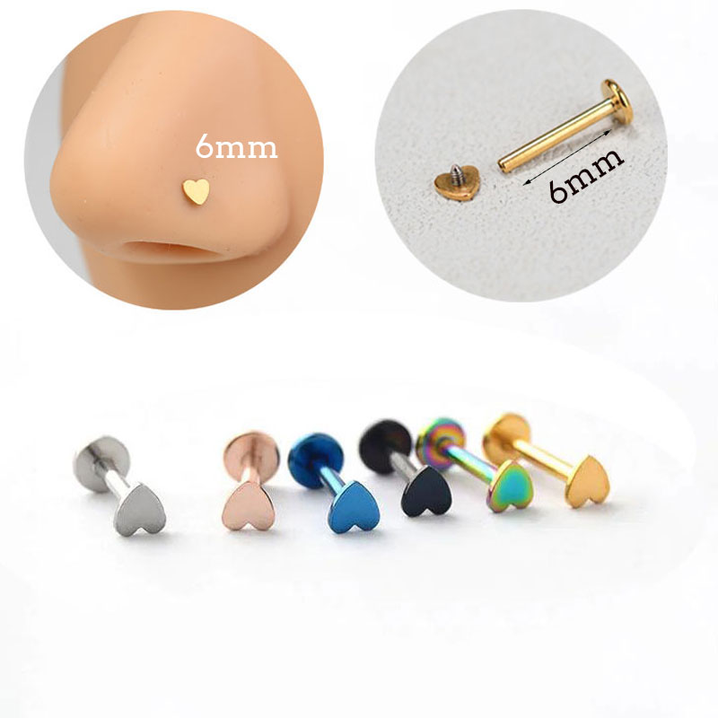 16G Piercing titane acier file - Flat Back Labret Stud avis et prix