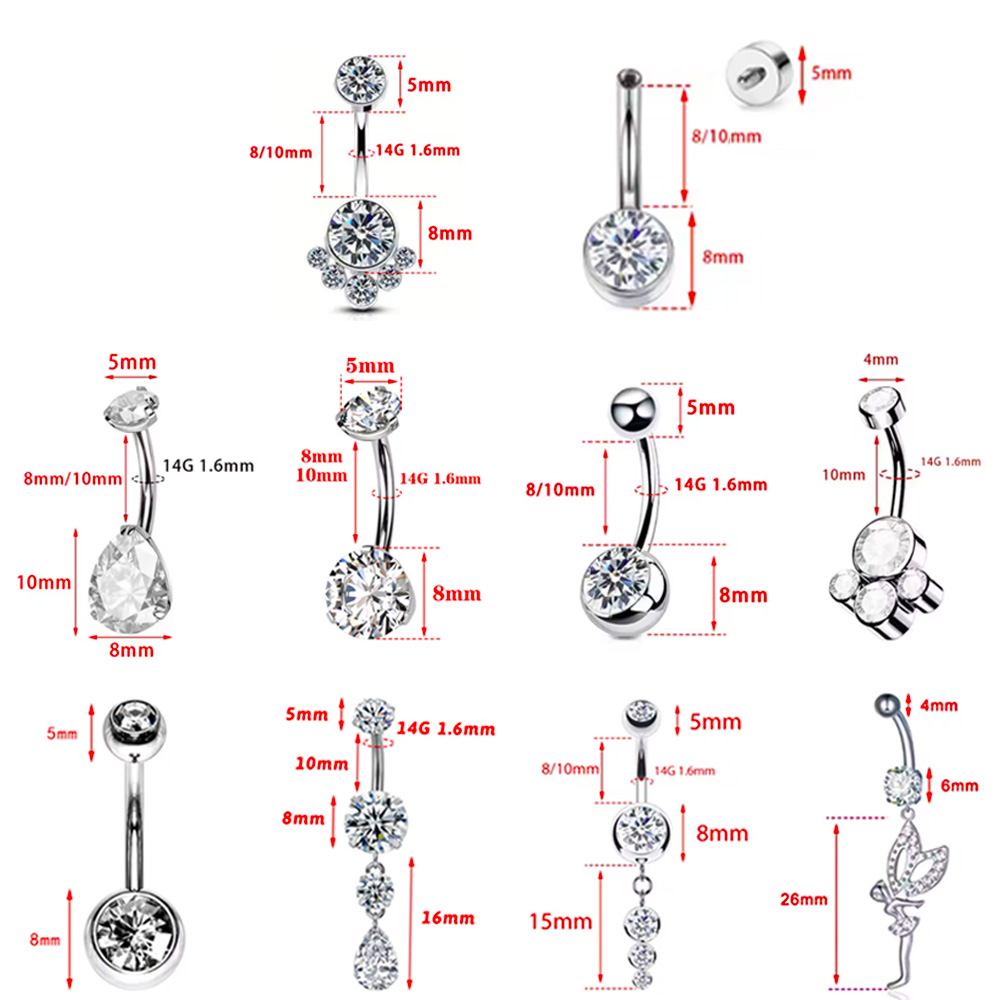 Barbell de nombril articulé en - Body Jewelry For Sensitive Skin avis et prix
