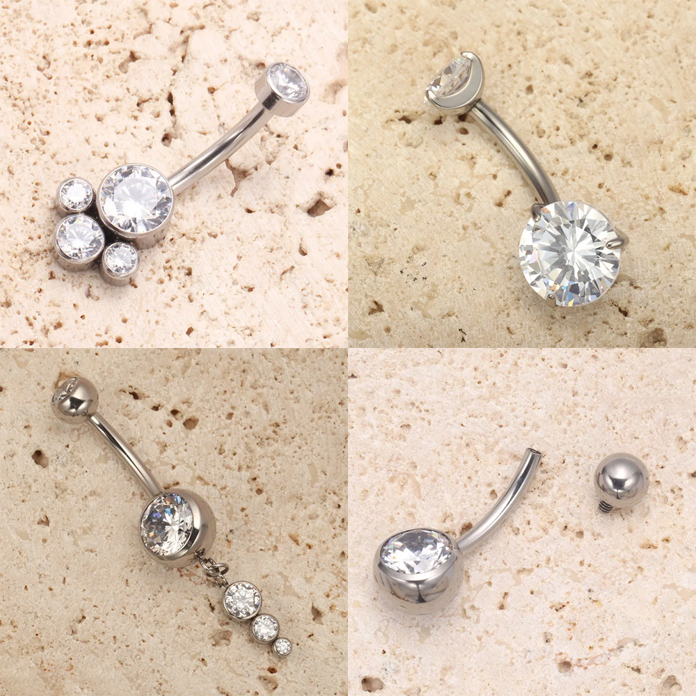Barbell de nombril articulé en - Body Jewelry For Sensitive Skin avis et prix