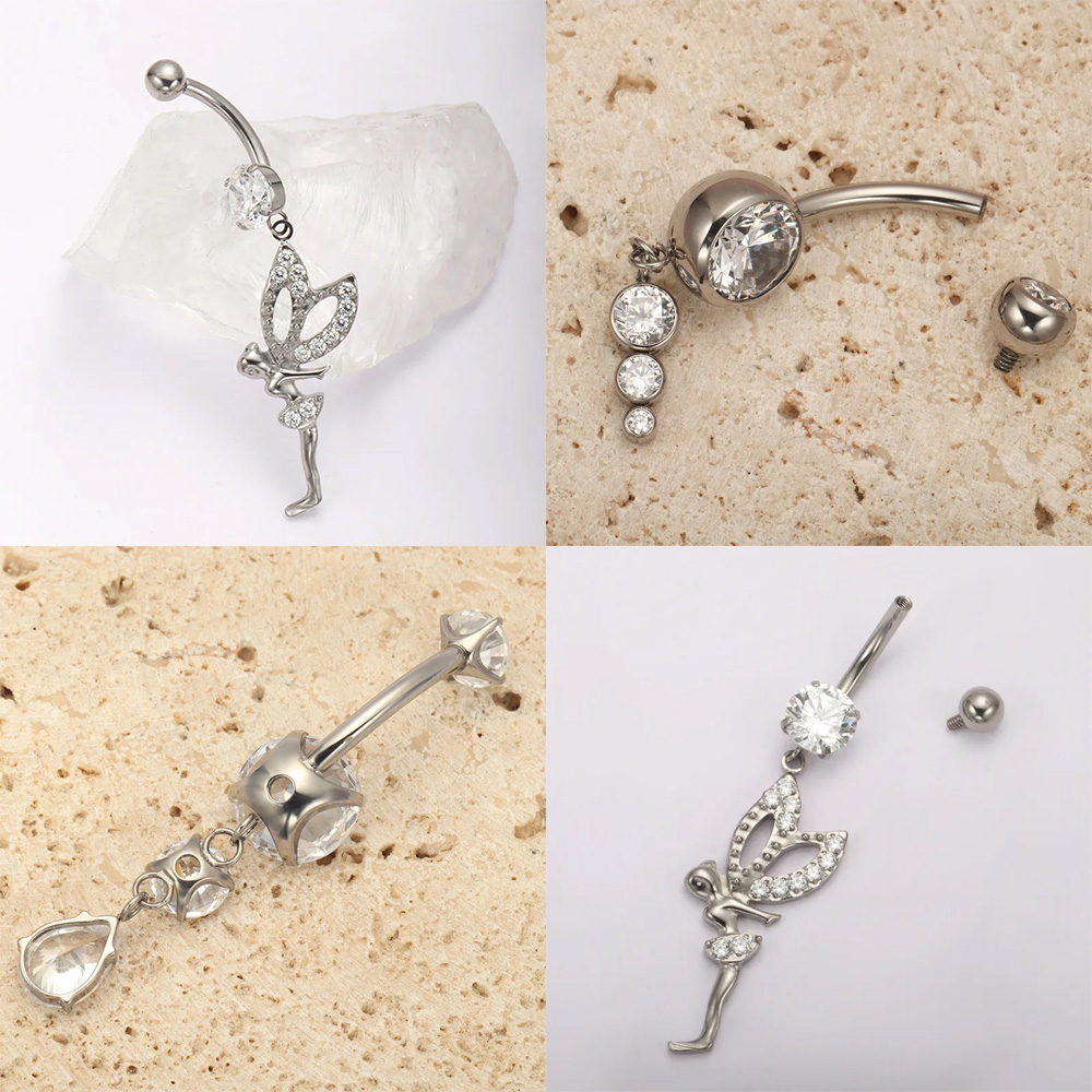 Barbell de nombril articulé en - Body Jewelry For Sensitive Skin avis et prix