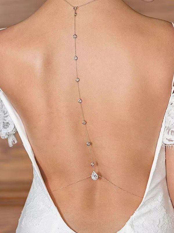 Collier chaîne doré et argenté - Body Jewelry For Backless Dress avis et prix