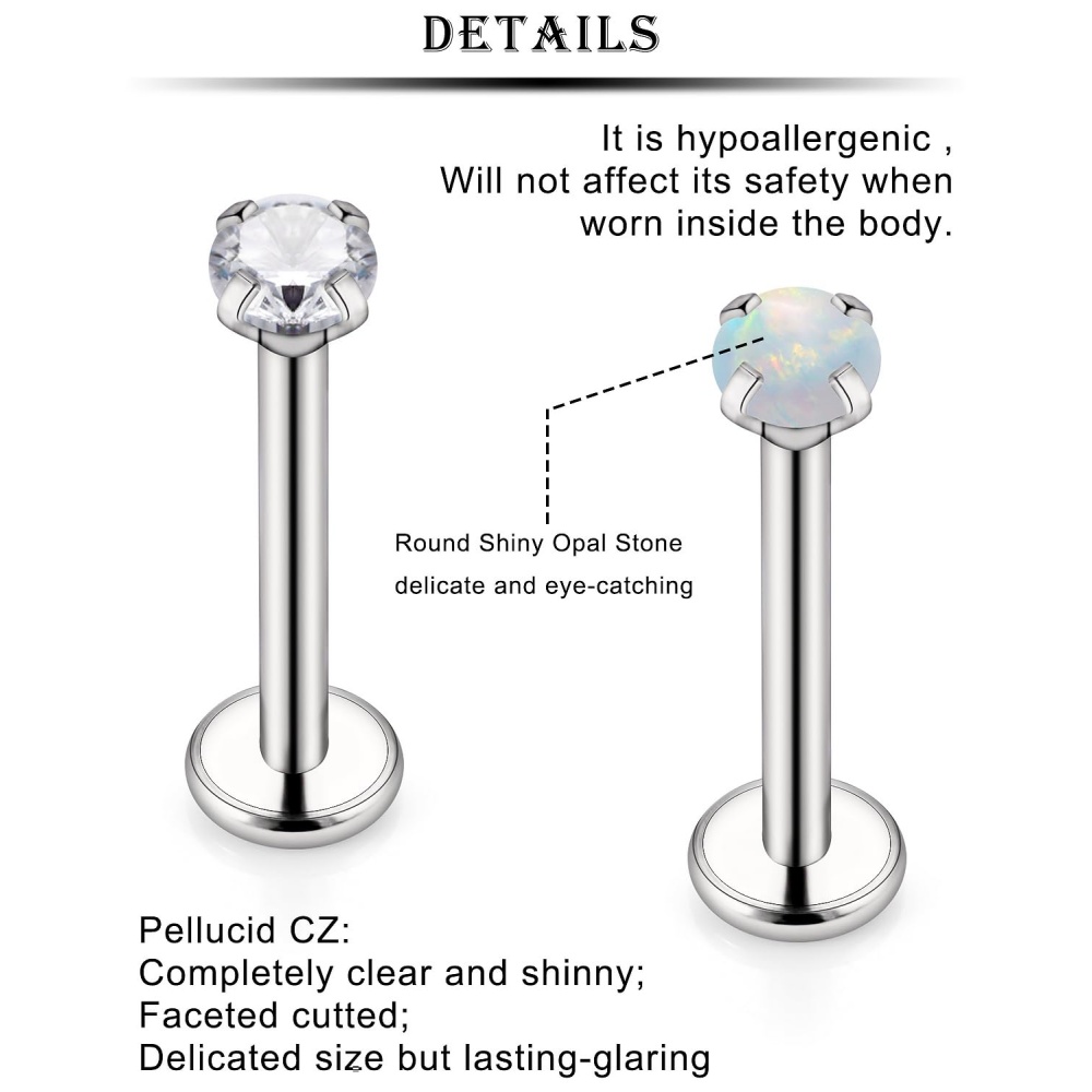 Anneaux de nez en acier inoxyd - Body Jewelry For Sensitive Skin avis et prix