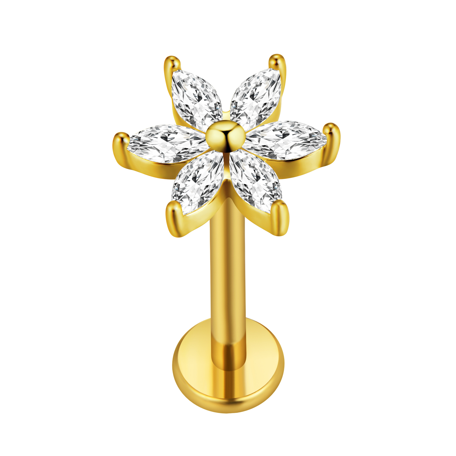 Feuille d'érable Labret Pierci - Flat Back Labret Stud avis et prix