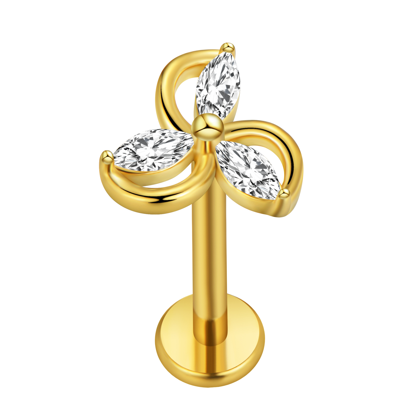 Feuille d'érable Labret Pierci - Flat Back Labret Stud avis et prix