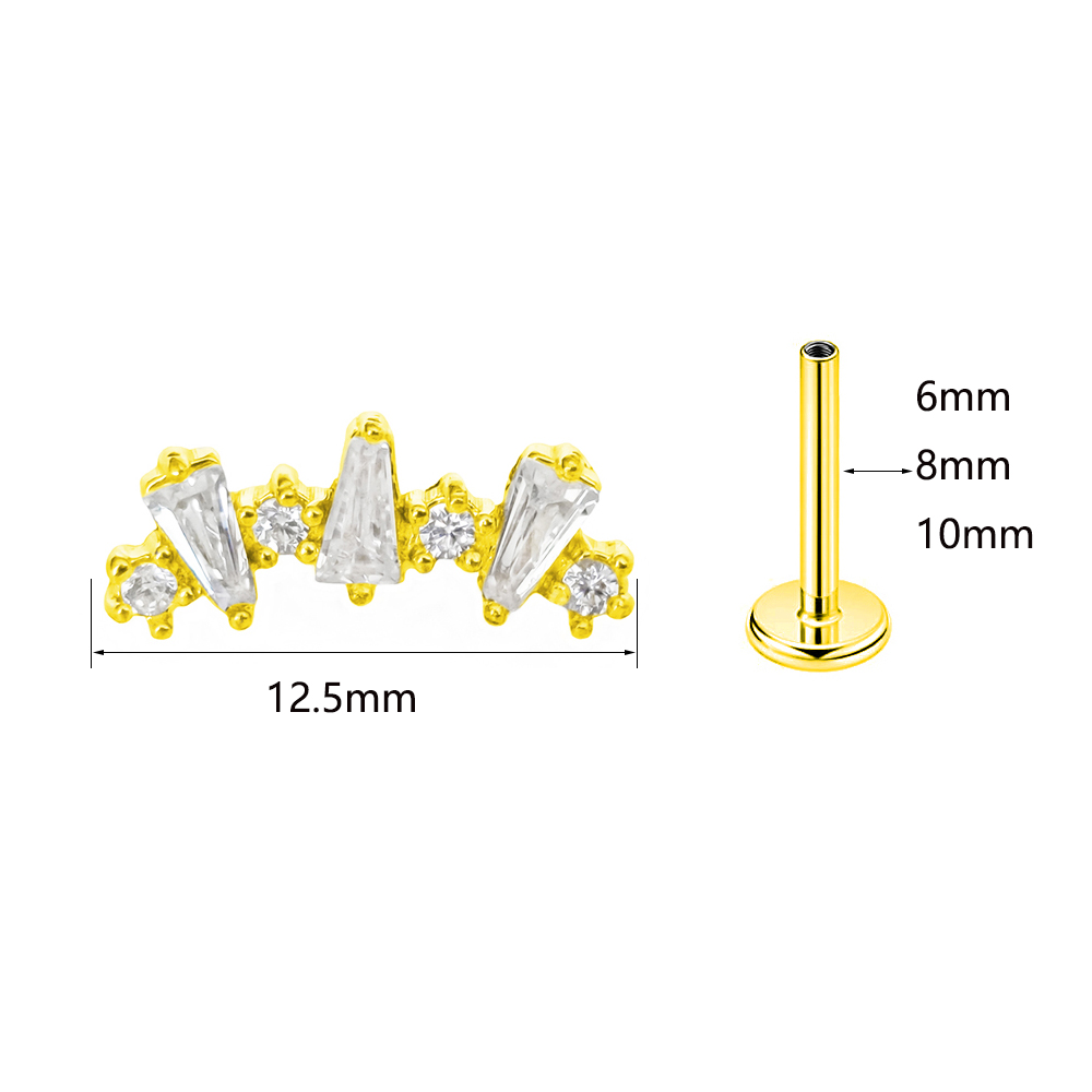 Boucles d'Oreilles Filetées In - Flat Back Labret Stud avis et prix