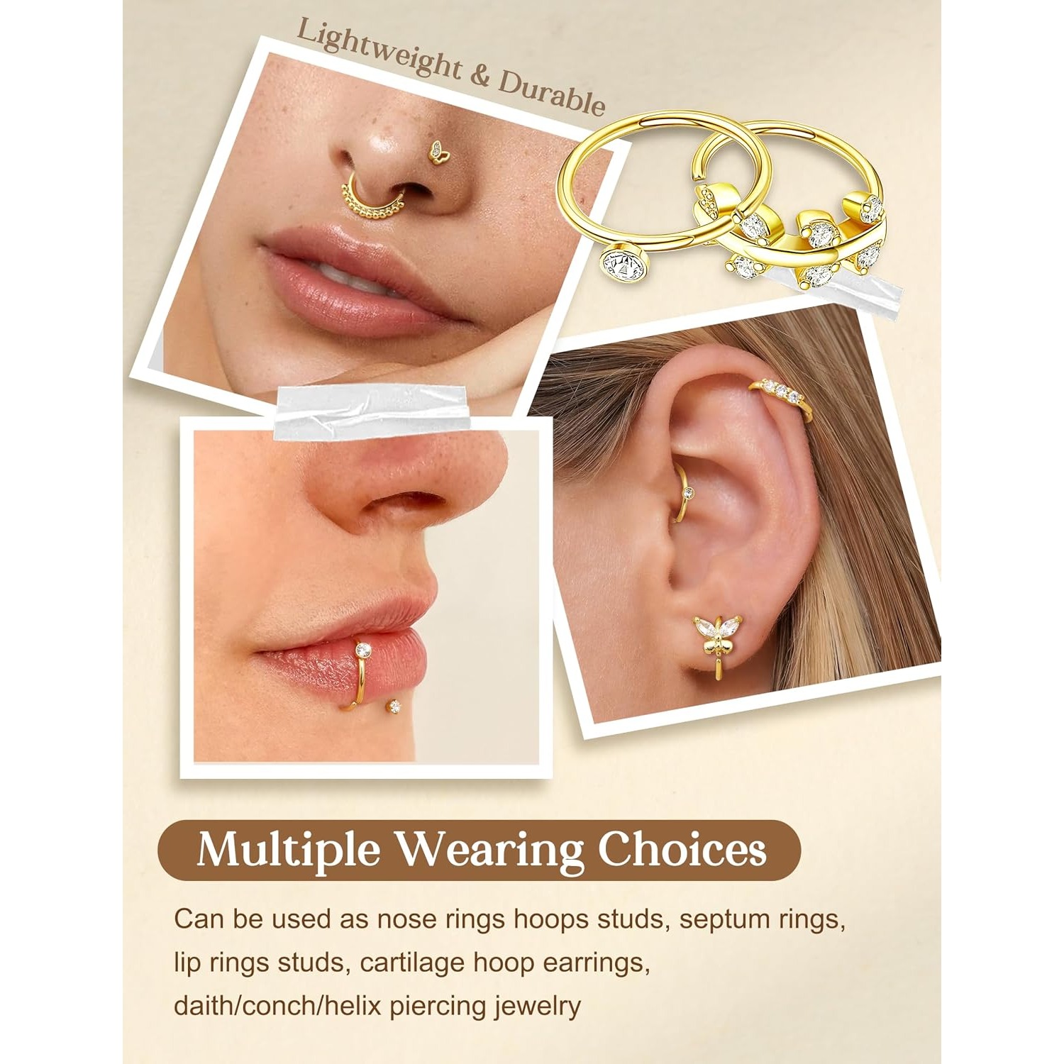 FASACCO 1pc Anneau de nez pour - Body Jewelry For Sensitive Skin avis et prix