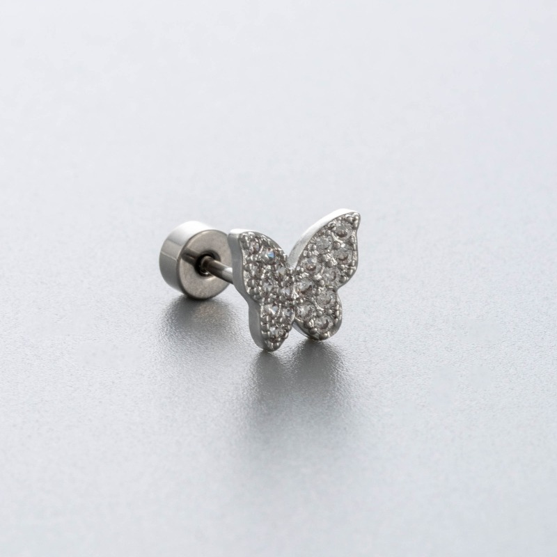 Clous d'oreilles en titane G23 - Flat Back Labret Stud avis et prix