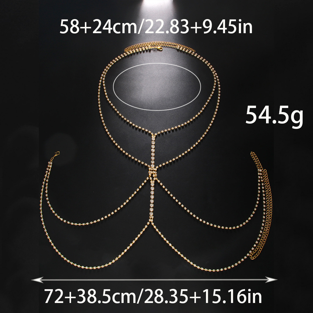 Chaîne de corps multicouche en - Body Jewelry Gold Plated avis et prix