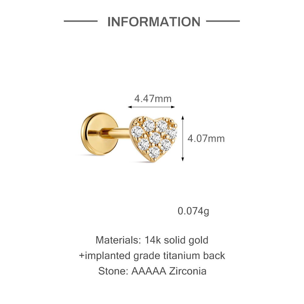 CANNER Bijou d'oreille en or m - Flat Back Labret Stud avis et prix