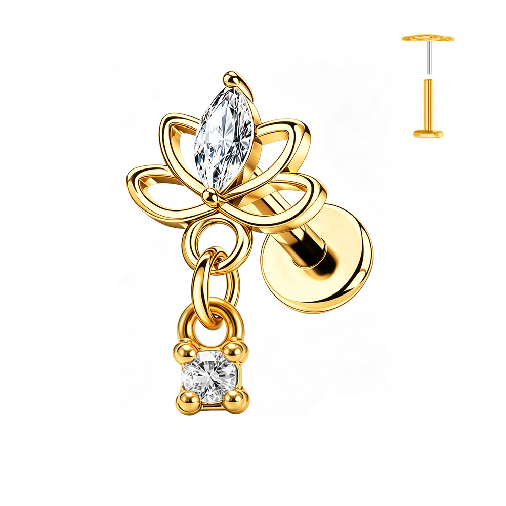 1 pièce Boucle d'oreille pierc - Flat Back Labret Stud avis et prix