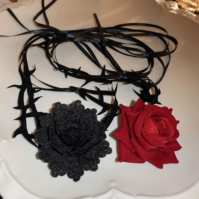 Collier ras du cou 2 pièces ro - Body Jewelry Goth avis et prix
