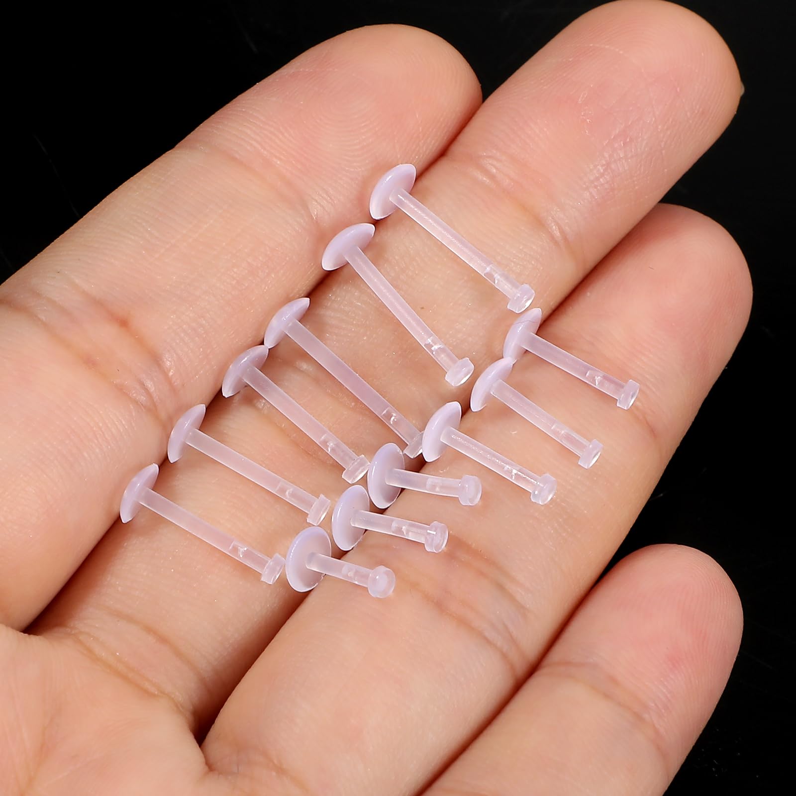 Boucles d'oreilles transparent - Flat Back Labret Stud avis et prix