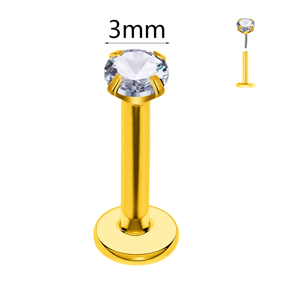 ASTM F136 G23 titane la boule  - Flat Back Labret Stud avis et prix