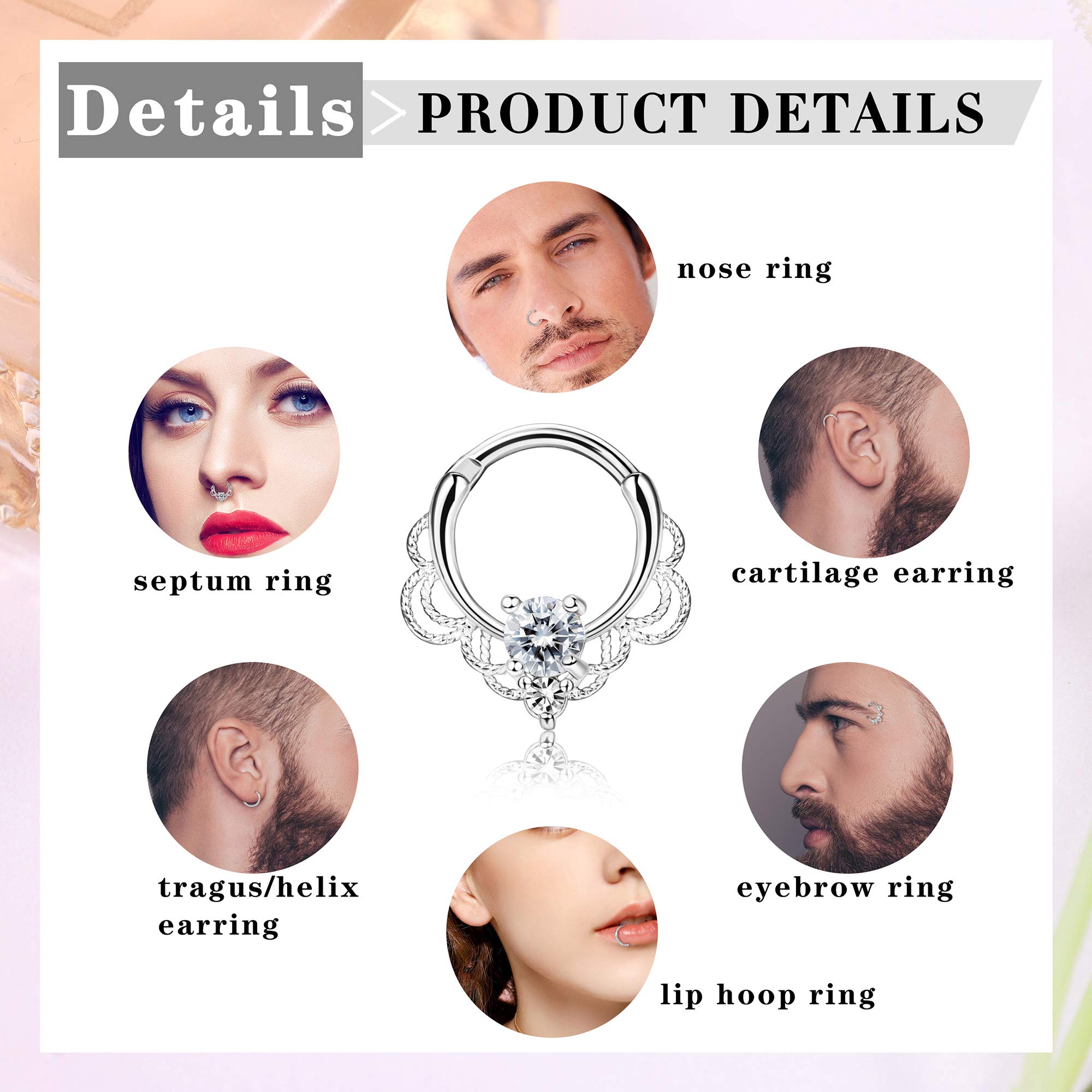 Drperfect 16G Septum Clicker a - Septum Clicker Ring avis et prix