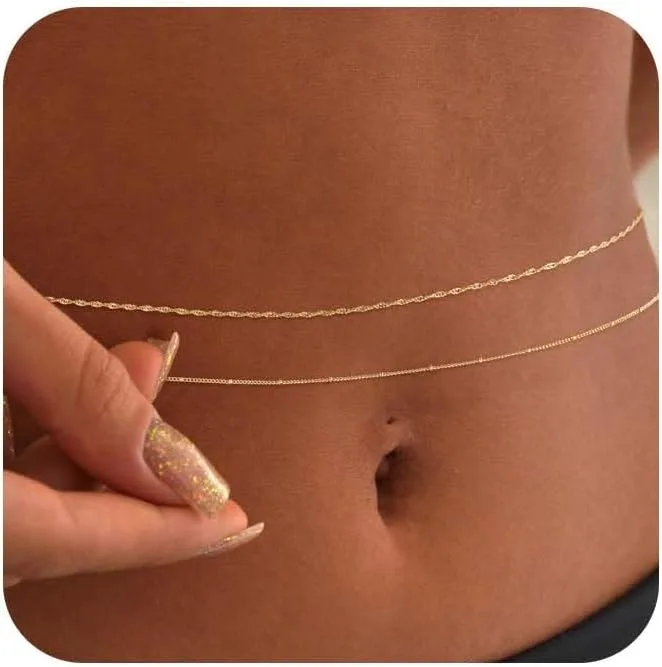 Chaîne de perles de taille rég - Body Jewelry Gold Plated avis et prix